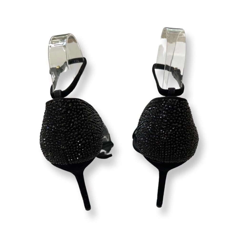 Gucci black studded sandal heels size 38.5 - Picture 5 of 13